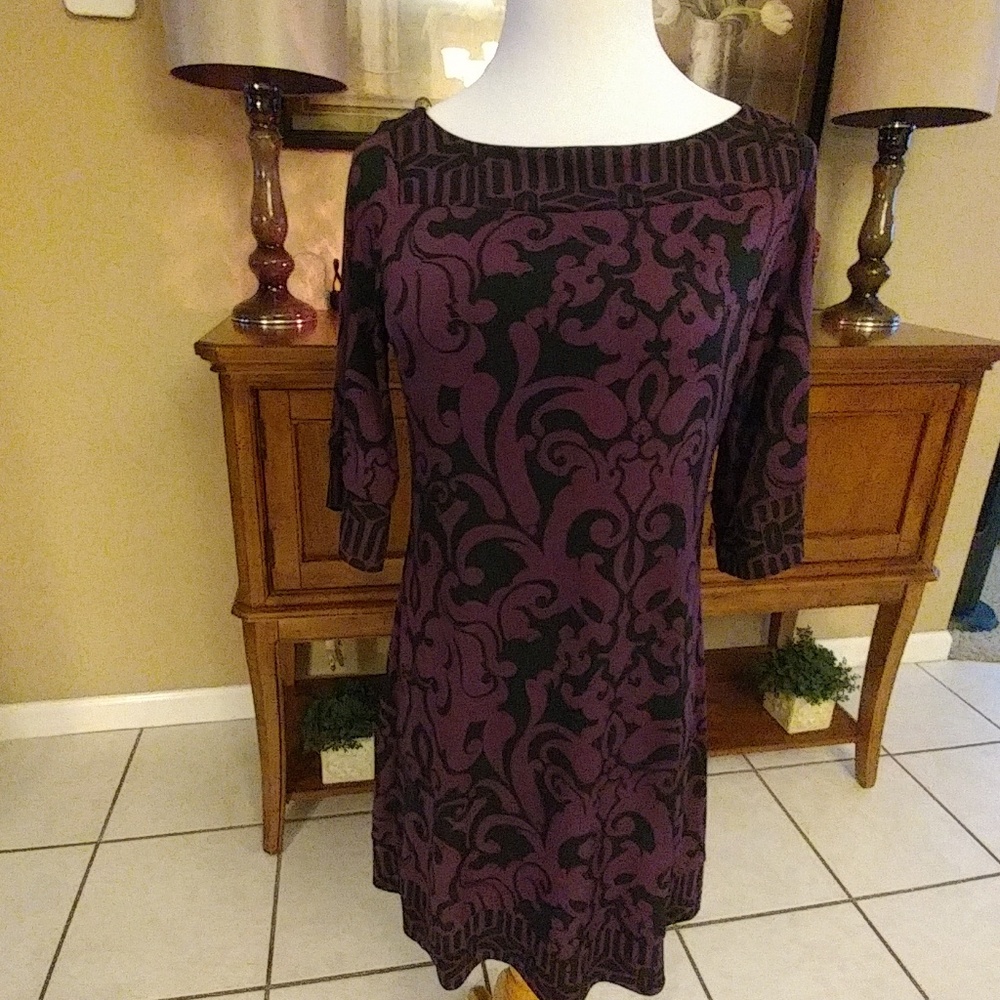 Plum & Black Dress